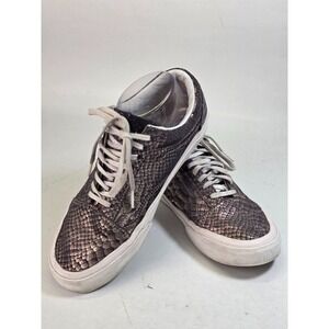 Vans Old Skool Men's Sneakers Size 6.5 Metallic Snake Print Suede Skate Shoes
